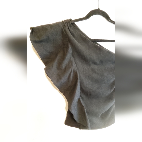 Anthropologie Black Asymmetrical Shirt - Picture 2 of 5